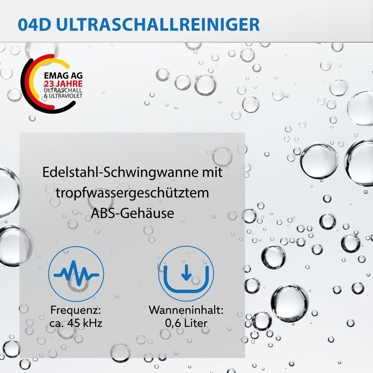 04D Ultraschallreiniger + Dental-Reinigungskonzentrat 100ml